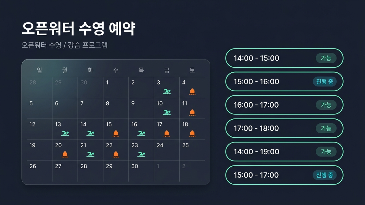 자유 수영 예약
