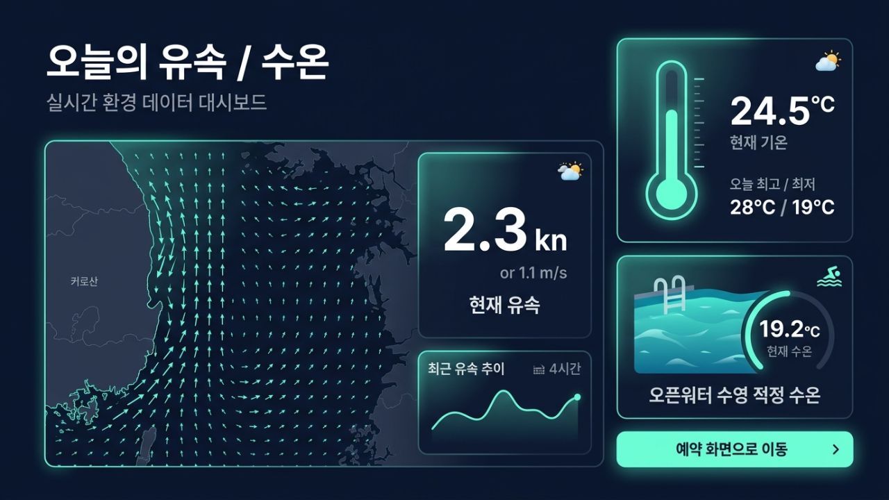 오늘의 수온/유속